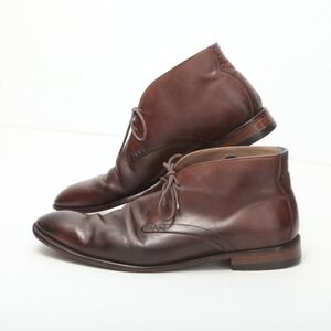 Sweeney London Brown Mens US 9 Leather Chukka Ankle Boots Lace-Up Dress Casua